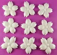 9 x Edible 3D 30mm Cherry Blossoms icing toppers, cake cupcakes decorations T053