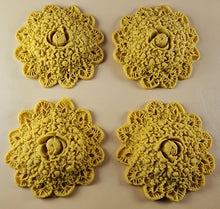 4 x Edible 3D 60mm Circle Rose Cluster flowers icing toppers, cake cupcakes decorations T107