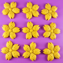 9 x Edible 3D 30mm Cherry Blossoms icing toppers, cake cupcakes decorations T053