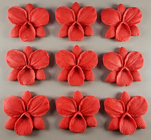 9 x Edible 3D 48mm Orchid, Orchids, flowers, flower, icing toppers, cake cupcakes decorations T038