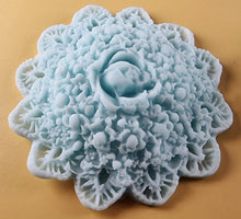 4 x Edible 3D 60mm Circle Rose Cluster flowers icing toppers, cake cupcakes decorations T107
