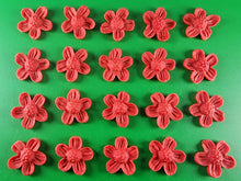 20 x Edible 3D 22mm flower flowers icing toppers, cake cupcakes decorations T026