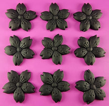 9 x Edible 3D 40mm Cherry Blossoms icing toppers, cake cupcakes decorations T051