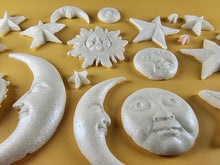 20 x Edible 3D 45mm Moon, Sun and Star Set, icing toppers, cake cupcakes decorations T090