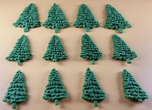 12 x Edible 3D 25mm Mixed Trees icing toppers, cake cupcakes decorations T046
