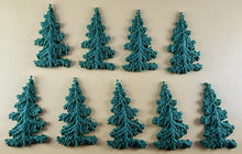 9 x Edible 3D 60mm High Detail Trees Set icing toppers, cake cupcakes T113