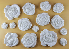 15 x Edible 3D Mixed Roses flowers Set, icing toppers, cake cupcakes decorations T077