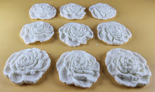 9 x Edible 3D 40mm Rose Flowers icing toppers, cake cupcakes T130