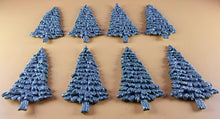 12 x Edible 3D 50mm Medium Christmas Trees icing toppers, cake cupcakes decorations T048