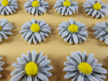 12 x Edible 3D 20mm Daisies Daisy flowers icing toppers, cake cupcakes T115