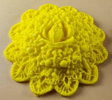 4 x Edible 3D 60mm Circle Rose Cluster flowers icing toppers, cake cupcakes decorations T107