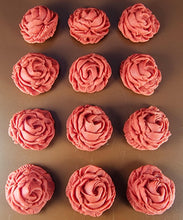 12 x Edible 3D 34mm large roses rose flowers icing toppers, cake cupcakes decorations T011