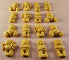 16 x Edible 3D 30mm Teddy Teddybear Set, icing toppers, cake cupcakes decorations T072