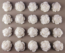 20 x Edible 3D 23mm high detail roses rose flowers icing toppers, cake cupcakes decorations T018