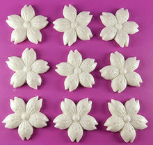 9 x Edible 3D 40mm Cherry Blossoms icing toppers, cake cupcakes decorations T051
