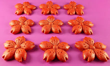 9 x Edible 3D 30mm Cherry Blossoms icing toppers, cake cupcakes decorations T053