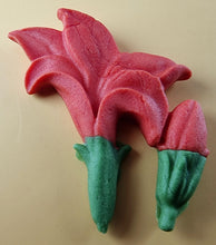 12 x Edible 3D 50mm Lily Flowers icing toppers, cake cupcakes decorations T109