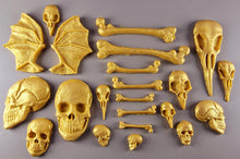 20 x Edible 3D 50mm Skull and Bones set icing toppers, cake cupcakes decorations T057