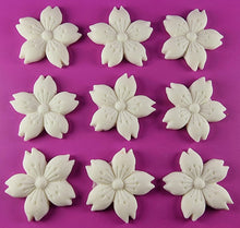 9 x Edible 3D 40mm Cherry Blossoms icing toppers, cake cupcakes decorations T051