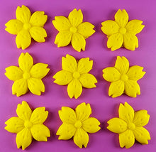 9 x Edible 3D 40mm Cherry Blossoms icing toppers, cake cupcakes decorations T051