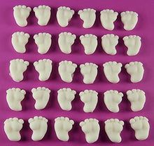 30 x Edible 3D 15mm Baby Feet icing toppers, cake cupcakes decorations T042