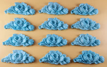 12 x Edible 3D 55mm Rose Bunches, icing toppers, cake cupcakes decorations T080