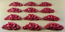 12 x Edible 3D 55mm Rose Bunches, icing toppers, cake cupcakes decorations T080