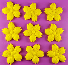 9 x Edible 3D 50mm Cherry Blossoms icing toppers, cake cupcakes decorations T052