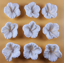 9 x Edible 3D 38mm Hibiscus flower flowers, icing toppers, cake cupcakes decorations T035