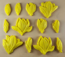 12 x Edible 3D 50mm Tulip Lilly flowers Set, icing toppers, cake cupcakes decorations T076