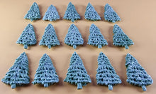 15 x Edible 3D 40mm Small Christmas Trees icing toppers, cake cupcakes decorations T049