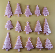 15 x Edible 3D 45mm Christmas Trees, icing toppers, cake cupcakes decorations T088
