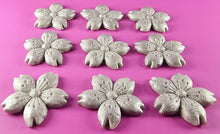 9 x Edible 3D 40mm Cherry Blossoms icing toppers, cake cupcakes decorations T051