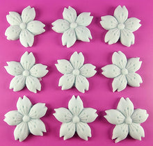 9 x Edible 3D 40mm Cherry Blossoms icing toppers, cake cupcakes decorations T051