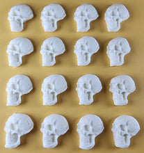 16 x Edible 3D 25mm Skulls, Halloween, icing toppers, cake cupcakes decorations T093