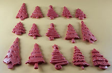 15 x Edible 3D 45mm Christmas Trees, icing toppers, cake cupcakes decorations T088