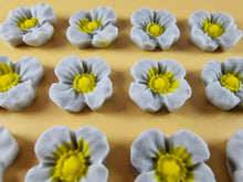 12 x Edible 3D 20mm flowers icing toppers, cake cupcakes decorations T106