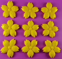 9 x Edible 3D 50mm Cherry Blossoms icing toppers, cake cupcakes decorations T052