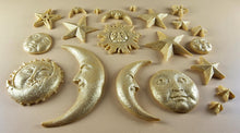 20 x Edible 3D 45mm Moon, Sun and Star Set, icing toppers, cake cupcakes decorations T090