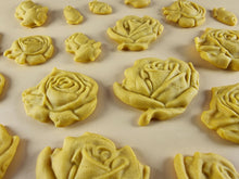 20 x Edible 3D 33mm Mixed Rose Set, icing toppers, cake cupcakes decorations T089
