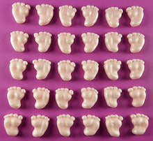 30 x Edible 3D 15mm Baby Feet icing toppers, cake cupcakes decorations T042