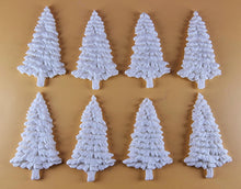 12 x Edible 3D 50mm Medium Christmas Trees icing toppers, cake cupcakes decorations T048
