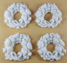 4 x Edible 3D 60mm Rose Wreaths, icing toppers, cake cupcakes decorations T086