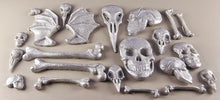 20 x Edible 3D 50mm Skull and Bones set icing toppers, cake cupcakes decorations T057