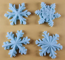 4 x Edible 3D 50mm Christmas Snowflakes Snow icing toppers, cake cupcakes decorations T101