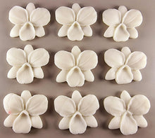 9 x Edible 3D 48mm Orchid, Orchids, flowers, flower, icing toppers, cake cupcakes decorations T038