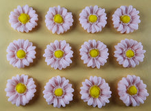 12 x Edible 3D 22mm flowers icing toppers, cake cupcakes decorations T104