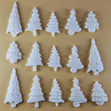 15 x Edible 3D 45mm Christmas Trees, icing toppers, cake cupcakes decorations T088