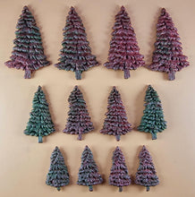 12 x Edible 3D 25mm Mixed Trees icing toppers, cake cupcakes decorations T046