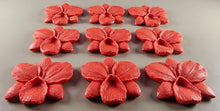 9 x Edible 3D 48mm Orchid, Orchids, flowers, flower, icing toppers, cake cupcakes decorations T038